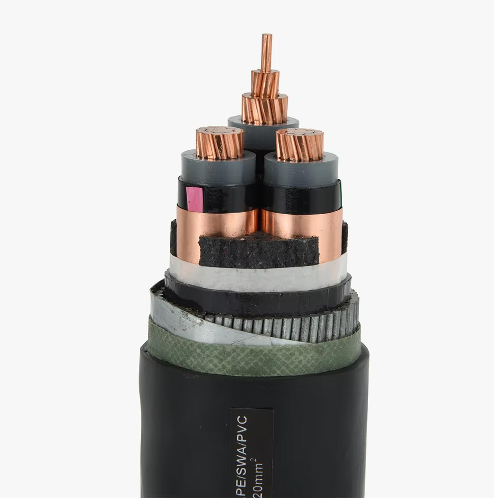Cu/XLPE/SWA/PVC, 6.35/11kV Medium Voltage Power Cable – YJV32 3×120mm²