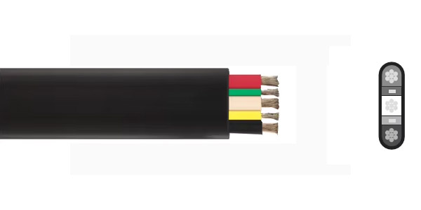 Type G-GC 2000V Mining Cable – EPR/CPE 3-Conductor w/Ground-Check, MSHA & ICEA Compliant, 90°C Flame Retardant-Picture2
