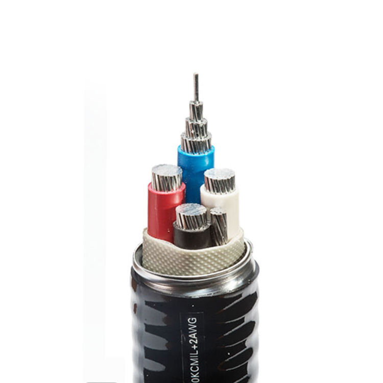 ACWU90 Armored Aluminum Cable: 600V/1000V, RW90 Insulation, PVC Jacket