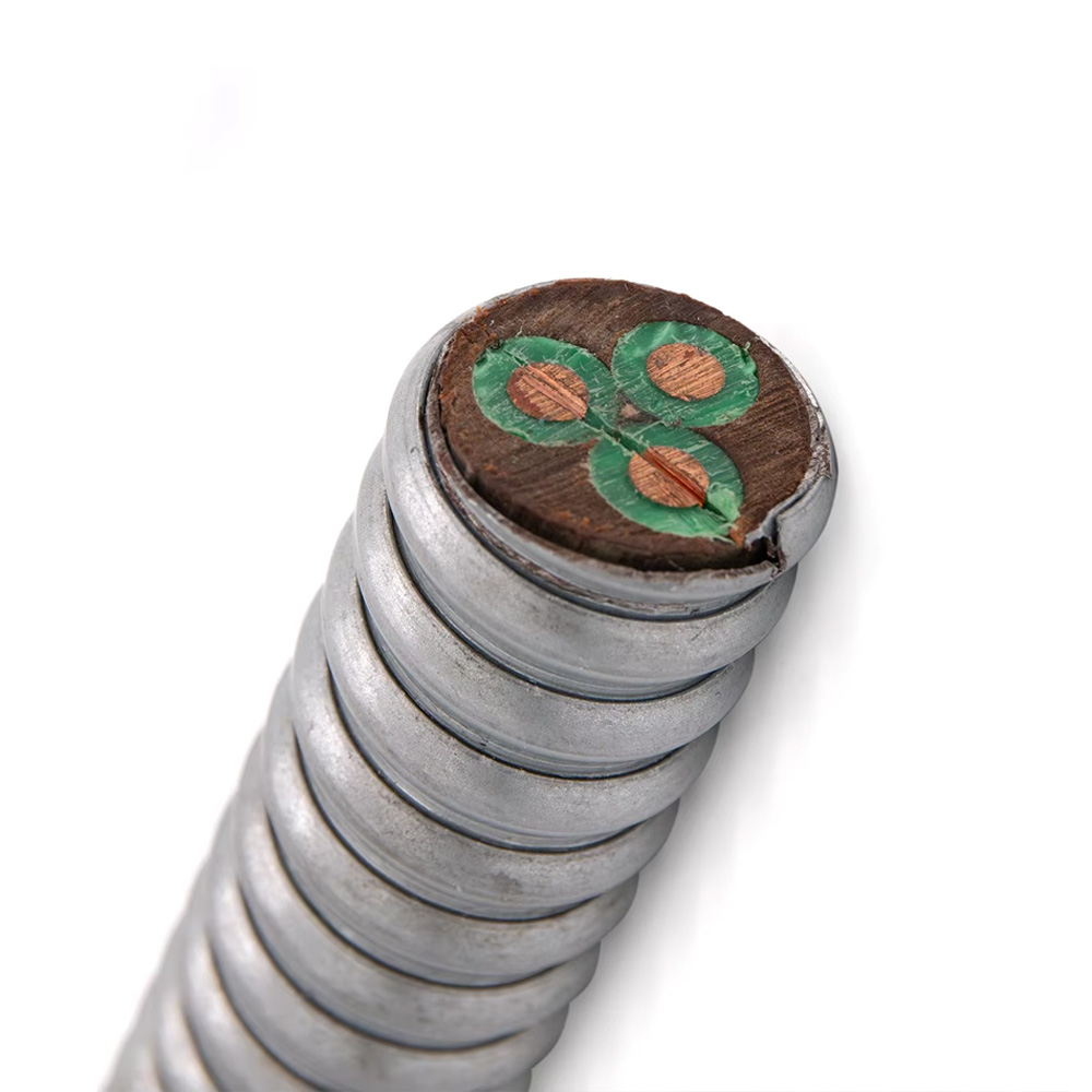 3×5 AWG Solid Copper ESP Cable with Lead Sheath & Steel Armor – API-Compliant Submersible Pump Power Cable